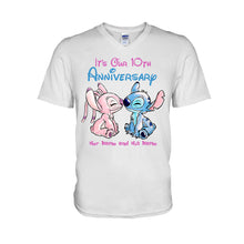 Load image into Gallery viewer, Personalized Anniversary T-Shirt & Hoodie Custom Names Gift for Couples