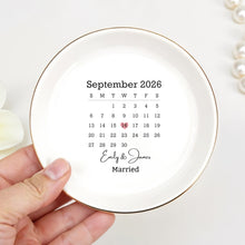 Load image into Gallery viewer, Personalized Heart Jewelry Dish Custom Name Newlywed Gift