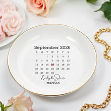 Load image into Gallery viewer, Personalized Heart Jewelry Dish Custom Name Newlywed Gift