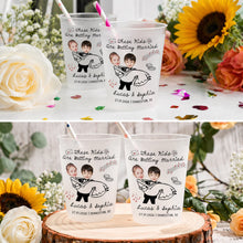 Load image into Gallery viewer, Personalized Frosted Wedding Cups Custom Name Gift for Couples