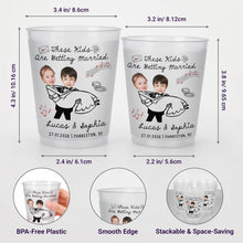 Load image into Gallery viewer, Personalized Frosted Wedding Cups Custom Name Gift for Couples