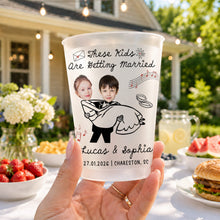 Load image into Gallery viewer, Personalized Frosted Wedding Cups Custom Name Gift for Couples