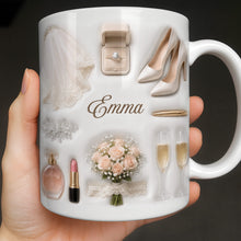 Load image into Gallery viewer, Personalized Bridal Coffee Mug Custom Name Gift for Bride