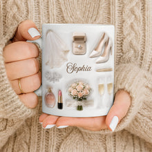 Load image into Gallery viewer, Personalized Bridal Coffee Mug Custom Name Gift for Bride