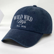 Load image into Gallery viewer, Personalized Washed Denim Cap Custom Year Gift for Wife
