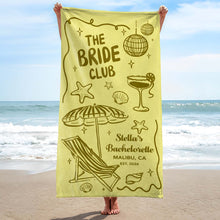 Load image into Gallery viewer, Personalized Beach Towel Custom Name Perfect for Bachelorette Party