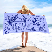 Load image into Gallery viewer, Personalized Beach Towel Custom Name Perfect for Bachelorette Party