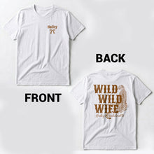 Load image into Gallery viewer, Personalized Cheetah Bachelorette T-Shirt Custom Front Back Gift