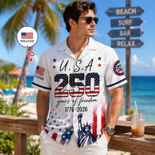 Load image into Gallery viewer, Personalized Eagle Hawaii Shirt Custom Name 250th Anniversary Gift
