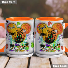 Load image into Gallery viewer, Personalized Halloween Mouse Accent Mug with Custom Name for Kids