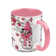 Load image into Gallery viewer, Personalized Christmas Mouse Accent Mug Custom Name Gift