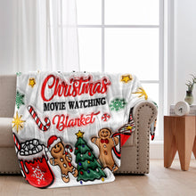 Load image into Gallery viewer, Personalized Christmas Movie Watching Blanket Custom Name Gift