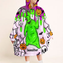 Load image into Gallery viewer, Personalized Oogie Boogie Blanket Hoodie for Halloween & Christmas Gift