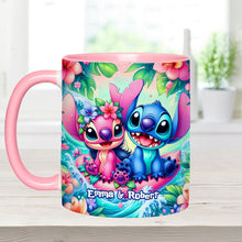 Load image into Gallery viewer, Personalized Ohana Accent Mug Custom Name Gift for Couple