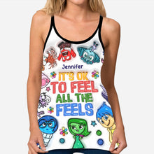 Load image into Gallery viewer, Personalized Cross Tank Top & Leggings Custom Name Gift for Her