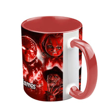 Load image into Gallery viewer, Personalized Horror Movie Accent Mug Custom Name Gift for Fans