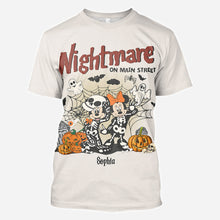 Load image into Gallery viewer, Personalized Nightmare On Main Street Mouse All Over Shirt for Halloween Gift