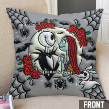 Load image into Gallery viewer, Personalized Nightmare Throw Pillow Custom Name Gift for Anniversary Halloween