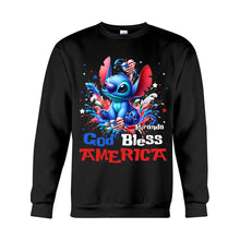 Load image into Gallery viewer, Personalized God Bless America T-Shirt & Hoodie for July 4th Gift