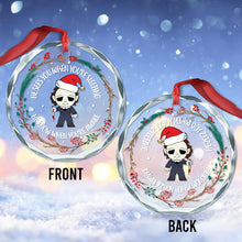 Load image into Gallery viewer, Personalized Horror Movie Characters Glass Ornament Gift for Christmas