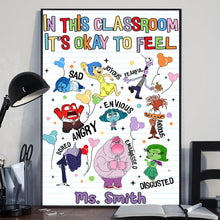 Load image into Gallery viewer, Personalized Classroom Wall Art Feelings Canvas Print Gift for Teacher
