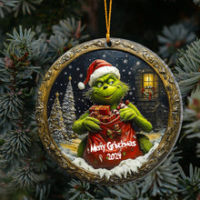 Load image into Gallery viewer, Personalized Grinch Christmas Ornament Custom Name Gift