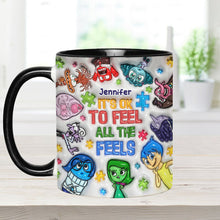 Load image into Gallery viewer, Personalized Autism Awareness Accent Mug Custom Name Gift