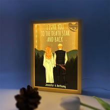 Load image into Gallery viewer, Personalized The Force Picture Frame Light Box Custom Names Gift for Couples