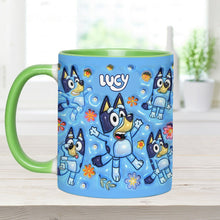 Load image into Gallery viewer, Personalized Dog Accent Mug Custom Name Unique Gift for Kids