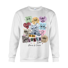 Load image into Gallery viewer, Personalized Couple T-shirt & Hoodie with Custom Names Gift for Her & Him