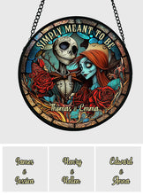 Load image into Gallery viewer, Personalized Stained Glass Suncatcher Unique Gift for Couples