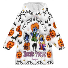 Load image into Gallery viewer, Personalized Halloween Blanket Hoodie Custom Name Soft and Cozy