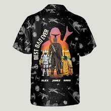 Load image into Gallery viewer, Personalized Dadalorian Hawaiian Shirt for Best Dad Ever Gift