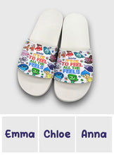 Load image into Gallery viewer, Personalized Slide Sandals Custom Name Gift for Mom Birthday