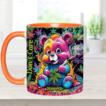 Load image into Gallery viewer, Personalized Don't Care Bear Weed Accent Mug Custom Name Gift