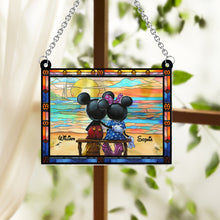 Load image into Gallery viewer, Personalized Mickey Mouse Window Hanging Suncatcher Ornament Gift for Couples