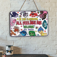 Load image into Gallery viewer, Personalized Classroom Wood Sign Custom Name Welcome Gift for Teacher