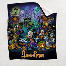 Load image into Gallery viewer, Personalized Halloween Blanket Custom Name Cozy Gift