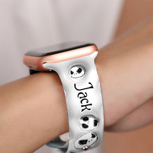 Load image into Gallery viewer, Personalized Nightmare Before Coffee Apple Watch Band for Fans