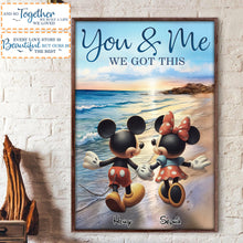Load image into Gallery viewer, Personalized Mouse Ears Couple Retro Beach Canvas Art Gift