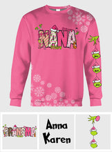 Load image into Gallery viewer, Personalized Grinchy Grandma Christmas All Over Shirt for Grandma