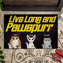 Load image into Gallery viewer, Personalized Star Trek Cat Doormat Custom Name Gift for Pet Lovers