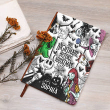 Load image into Gallery viewer, Personalized Nightmare Before Christmas Leather Journal Gift