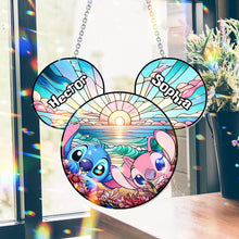 Load image into Gallery viewer, Personalized Ohana Suncatcher Ornament Custom Names Gift