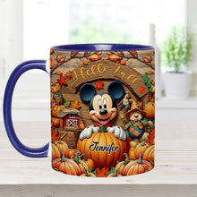 Load image into Gallery viewer, Personalized Hello Fall Accent Mug Custom Name Gift Idea
