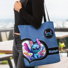 Load image into Gallery viewer, Personalized Blue Ohana Tote Bag Custom Name Gift for Mom