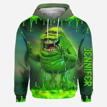 Load image into Gallery viewer, Personalized Green Ghost Hoodie and Leggings Set for Kids and Adults