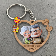 Load image into Gallery viewer, Personalized Couple Keychain Together Since Custom Name Gift