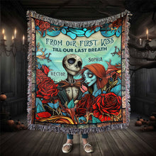 Load image into Gallery viewer, Personalized Woven Blanket Custom Couple Design Gift for Christmas