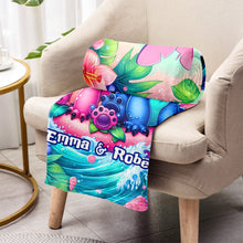 Load image into Gallery viewer, Personalized Ohana Blanket Custom Name Gift for Couples